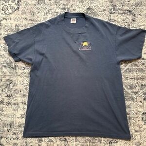 Vintage 90s The Tanning Shack T-Shirt‎ Mens XL Blue Single Stitch Made in USA